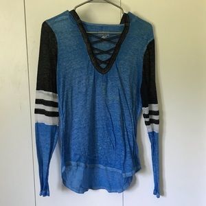 Blue Long Sleeve With Hood